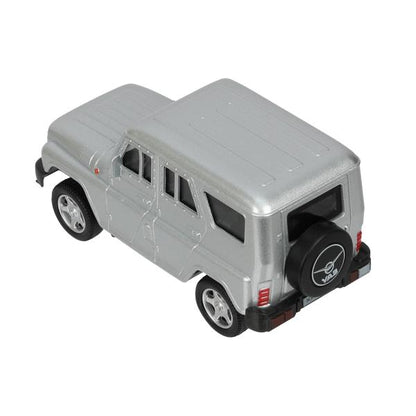Машина металл UAZ ХАНТЕР длина 10,5 см, инерция, серебристый, кор. Технопарк в кор.2*36шт