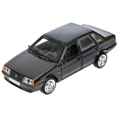 Машина металл LADA-21099 "СПУТНИК" 12 см, двери, багаж, инерц, черный, кор. Технопарк в кор.2*36шт