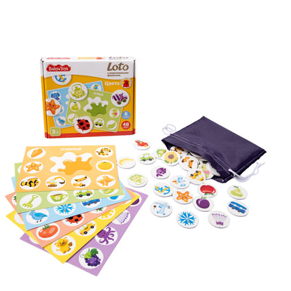 Лото с деревянными фишками "Цвета" Baby Toys