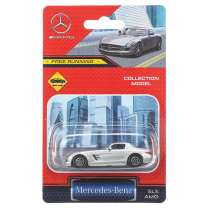Машина металл MERCEDES-BENZ sls amg, длина 7 см, серебристый Технопарк в кор.144шт