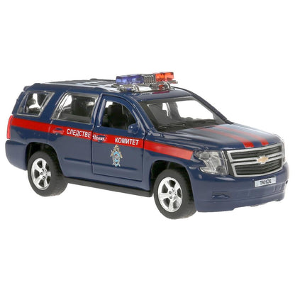 Машина металл "chevrolet tahoe следственный комитет" 12см,инерц.,синий в кор. Технопарк в кор.2*36шт