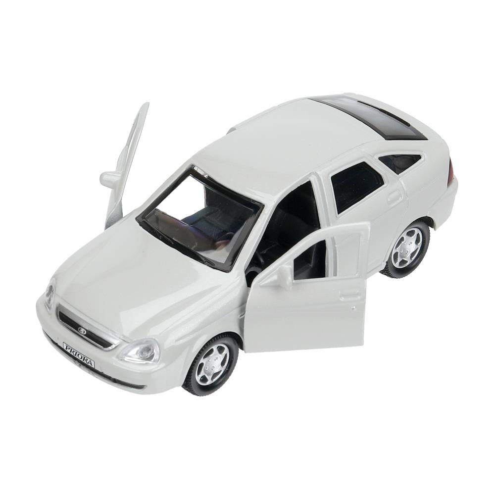 Машина металл LADA PRIORA 12 см,двери,инерц,серебристый перламутр,кор. Технопарк в кор.2*36шт