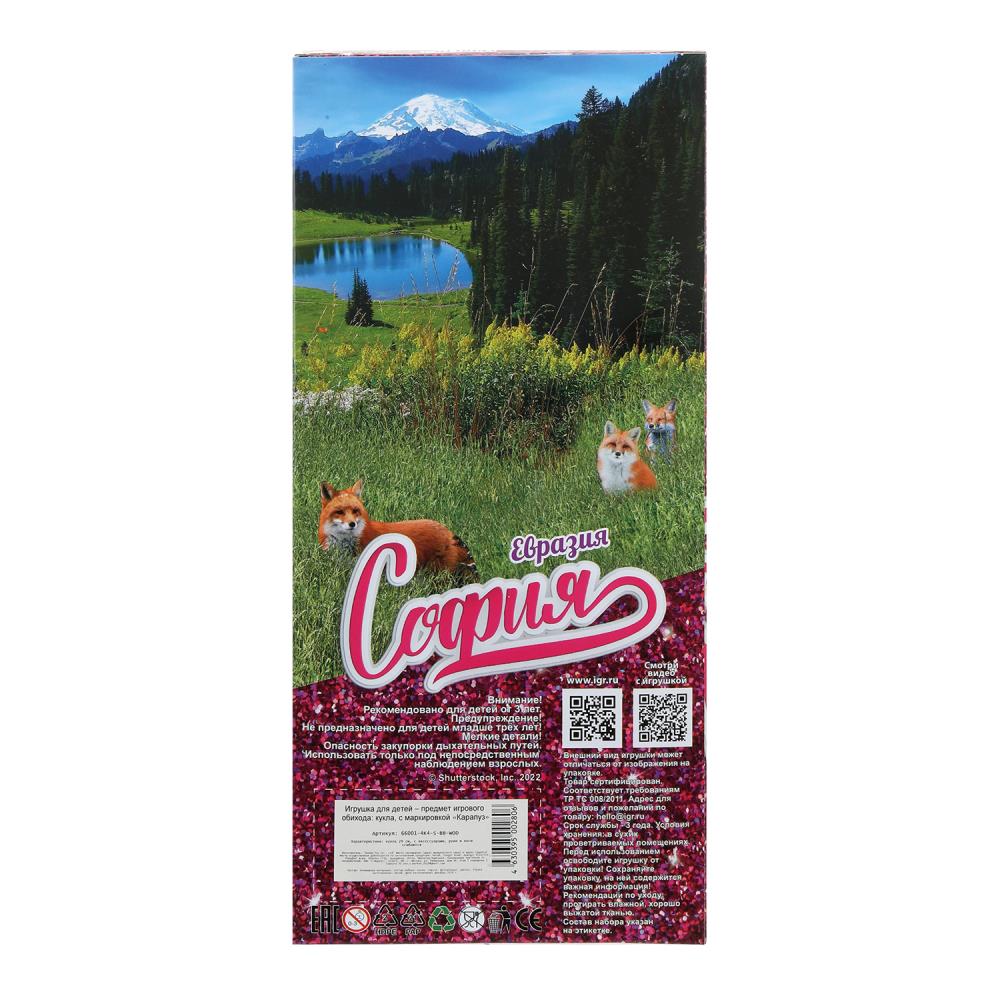 Кукла 29см София, руки и ноги сгиб., пит., акс., кор КАРАПУЗ в кор.24шт
