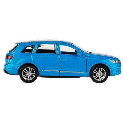 Машина металл AUDI Q7 длина 12 см, двер, багаж, инер, СИНИЙ, кор. Технопарк в кор.2*36шт