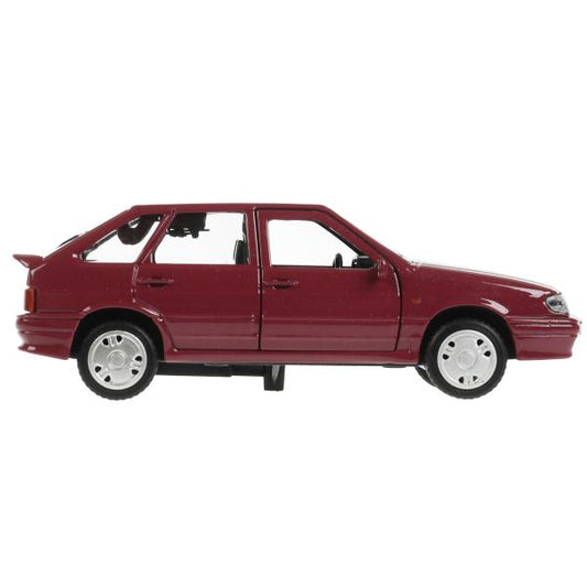 Машина металл LADA -2114 "SAMARA", 12 см, двер, баг, инерц, фиолетовый, кор. Технопарк в кор.2*36шт