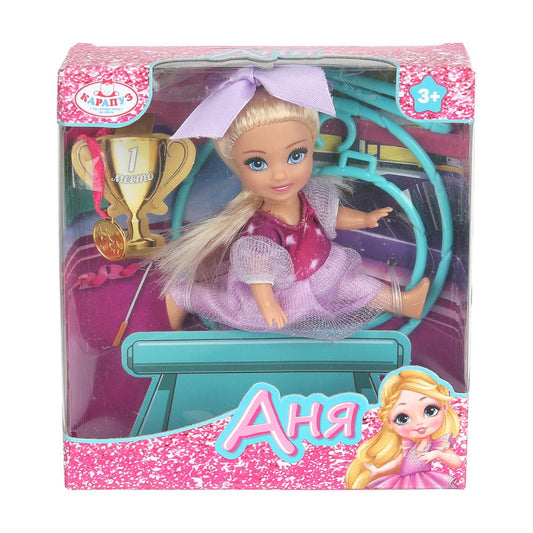 арт.ANNA-S2-BB Кукла Аня 12 см, акс., кор КАРАПУЗ в кор.120шт