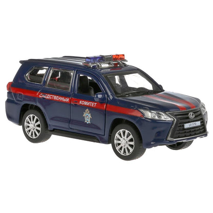 Машина металл "lexus lx-570 следственный комитет" 12см, инерц., синий в кор. Технопарк в кор.2*36шт