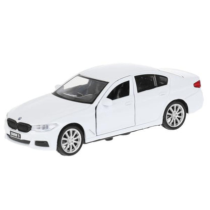 5ER-12-WH319646 Машина металл BMW 5-ER SEDAN M-SPORT 12 см, двери, багаж, бел, кор. Технопарк в кор.