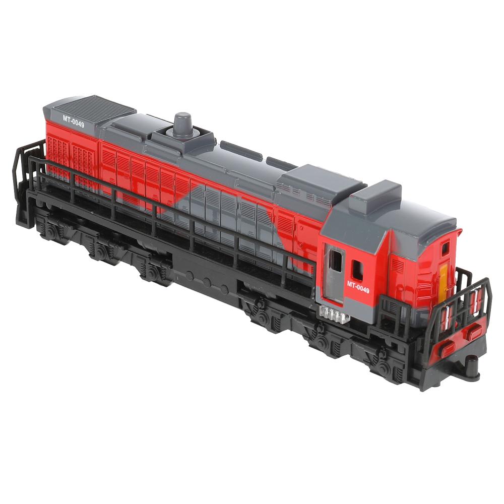 LOCOTEM18B-19-GYRD Модель металл ЛОКОМОТИВ 19 см, двери, инерц, красн, кор. Технопарк в кор.2*24шт