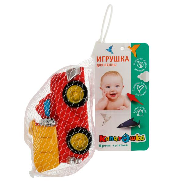 Игрушка пластизоль для ванны грузовичок сетка с хэнг-тэгом КАПИТОШКА в кор.72шт