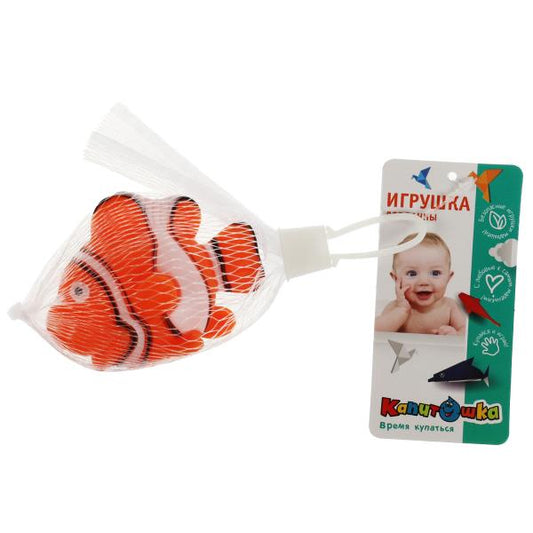 Игрушка для ванны рыбка 1 шт. в сетке КАПИТОШКА в кор.4*120шт