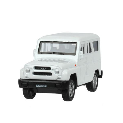 Машина металл UAZ ХАНТЕР длина 10,5 см, инерция, белый, кор. Технопарк в кор.2*36шт