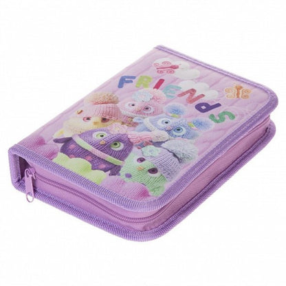 Пенал Пушистые друзья 200х140мм 1 отделение на молнии с 2-мя откид. планками