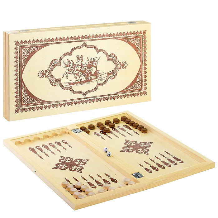 ИГРА НАСТОЛЬНАЯ "НАРДЫ" ДЕРЕВЯННЫЕ (ПОЛЕ 40СМ Х40СМ) в кор.10шт
