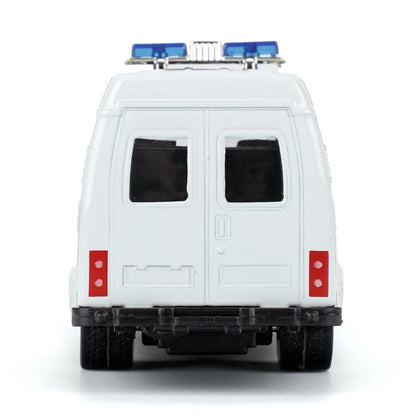 Машина металл ГАЗ газ-3221 "газель" СКОРАЯ длина 12,2 см, двери,инерц, кор. Технопарк в кор.2*36шт