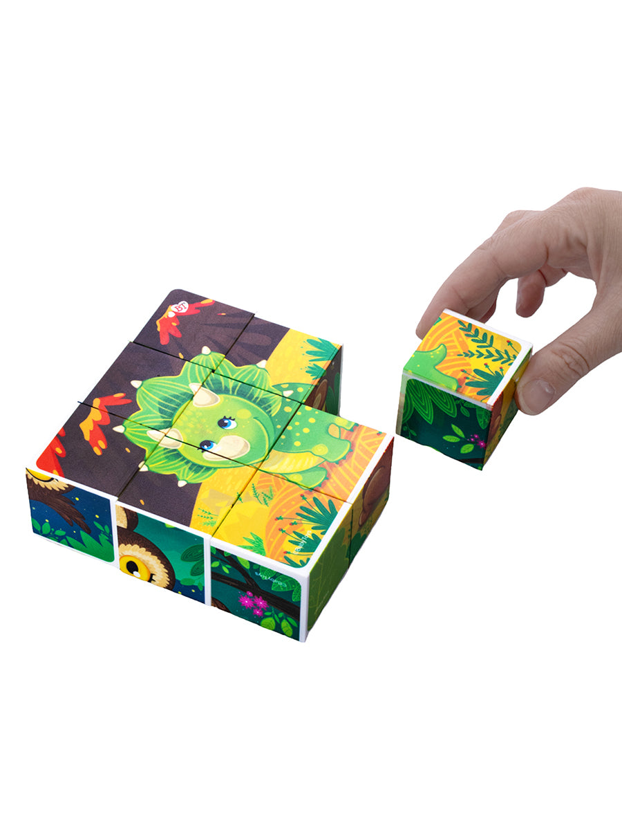 Кубики "Зверята" (без обклейки) 9 шт Baby Toys