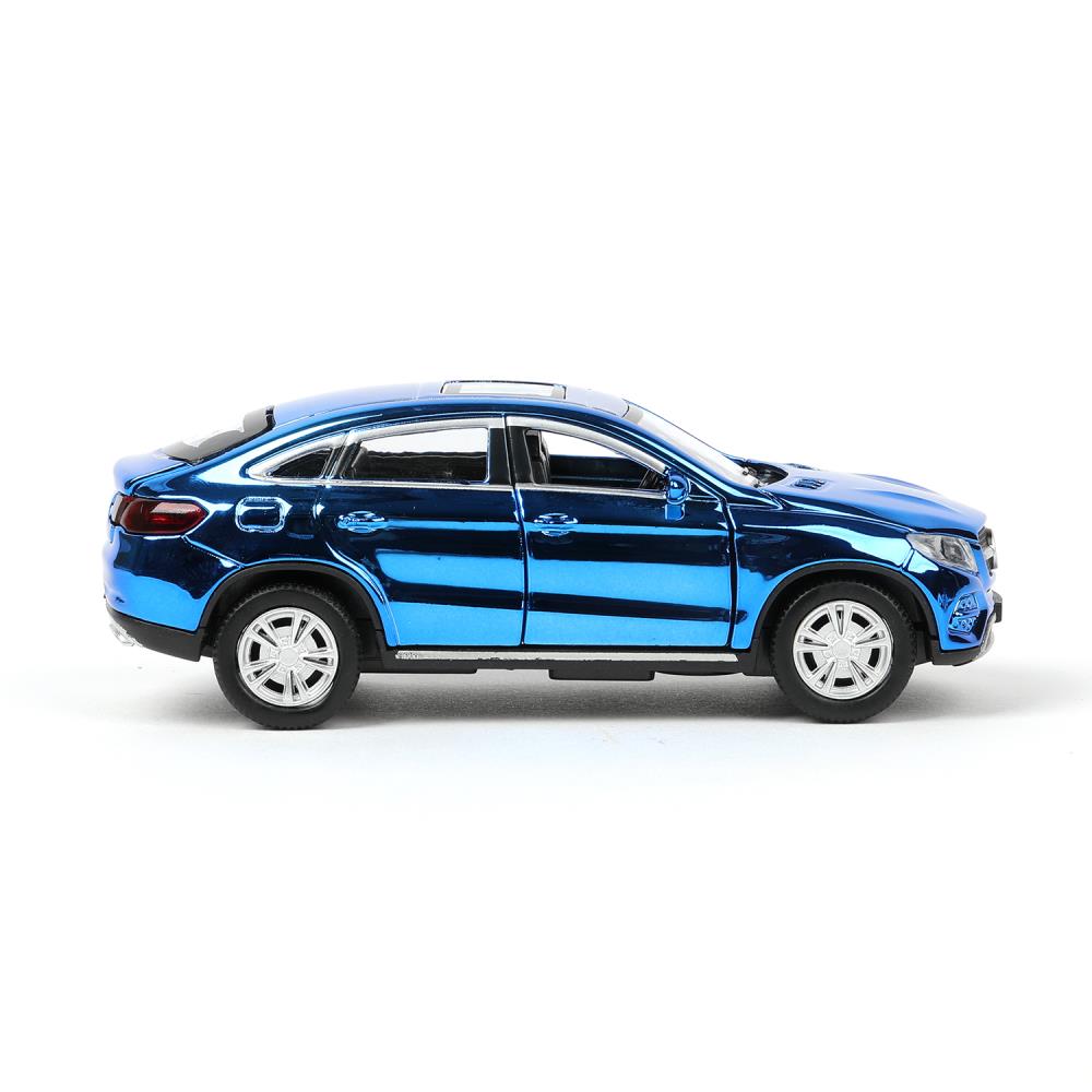 Машина металл MERCEDES-BENZ GLE COUPE длин 12 см, двери,синий ХРОМ, кор. Технопарк в кор.2*36шт