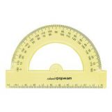 Транспортир 180° 12см пластиковый ассорти полупрозрачный