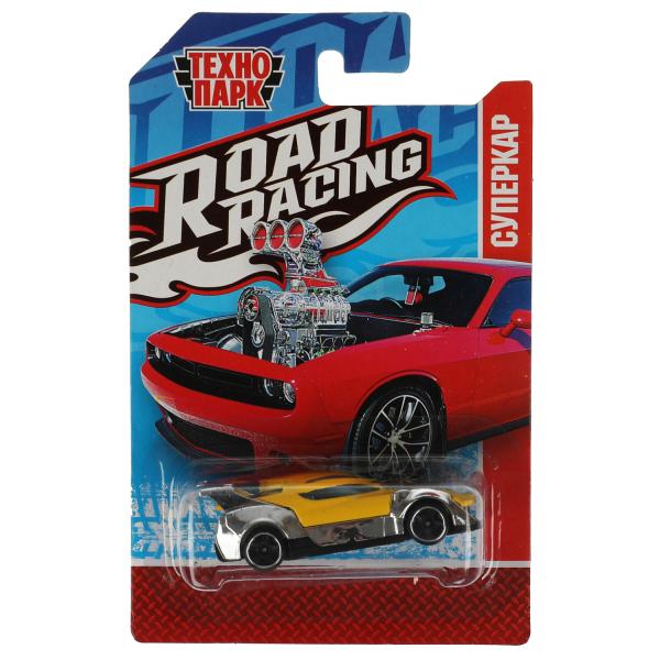 Машина металл ROAD RACING СУПЕРКАР 7,5 см, в ассорт, блист. Технопарк в кор.2*288шт