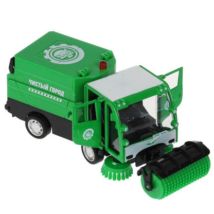VACCAR-12SL-GN 317735 Машина металл свет-звук УБОРОЧНАЯ МАШИНА 15,5 см, двери, багаж, зелен, кор. Те