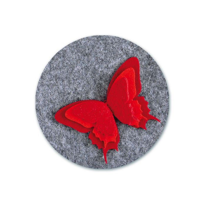 Папка из синтетич.фетра 28x22,БАБОЧКА КРАСН,46126