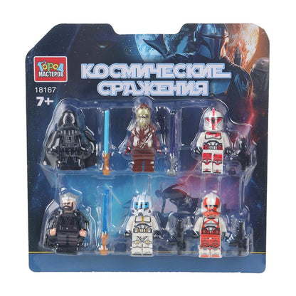 Конструктор фигурки космические сражения-6 шт.. Город мастеров в кор.2*144шт