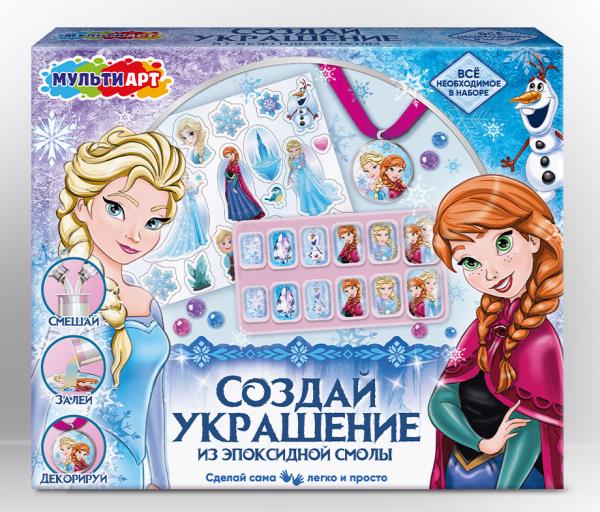 Набор для создания украшений из эпоксидной смолы снежная принцесса MultiArt в кор.24шт