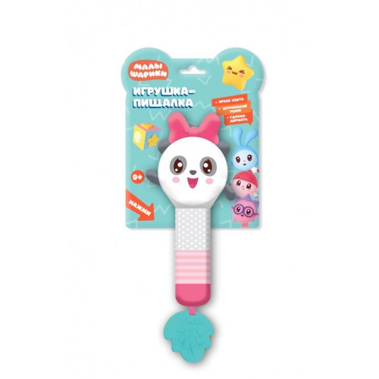 Текстильная игрушка погремушка - пищалка Умка в кор.250шт