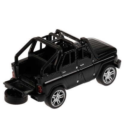 Машина металл UAZ HUNTER длина 11,5 см, двери, багаж, инерц, черный, кор. Технопарк в кор.2*36шт