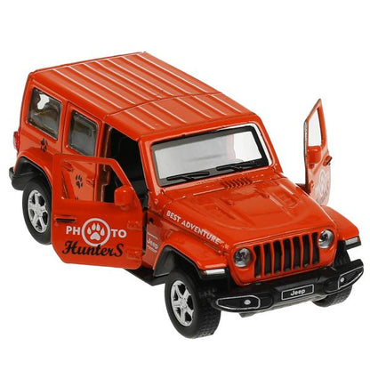 Машина металл JEEP WRANGLER SAHARA САФАРИ 12 см, двери, багаж, инерц, кор. Технопарк в кор.2*36шт