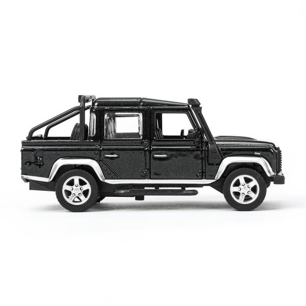Машина металл LAND ROVER DEFENDER PICKUP 12 см, двери, багаж, черный, кор. Технопарк в кор.2*36шт