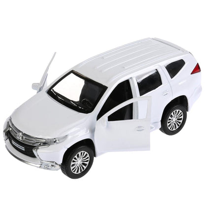 Машина металл "MITSUBISHI PAJERO SPORT" 12см, открыв двери, инерц, белый в кор Технопарк в кор2*36шт