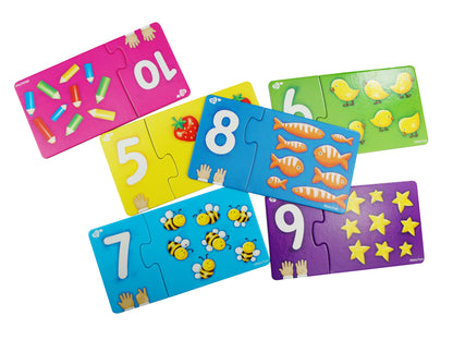 Пазлы макси парные "Веселый счет" 20 элементов BABY TOYS