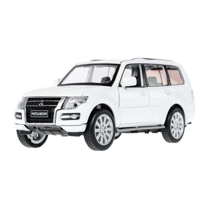 Машина металл свет-звук MITSUBISHI pajero 4wd turbo,14,5 см, двери, инерция Технопарк в кор.2*24шт