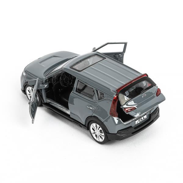 Технопарк. Модель "Kia Soul" 12 см, металл, двери, багаж., инерц, темно-серый, кор. арт.SOUL-12-DGR