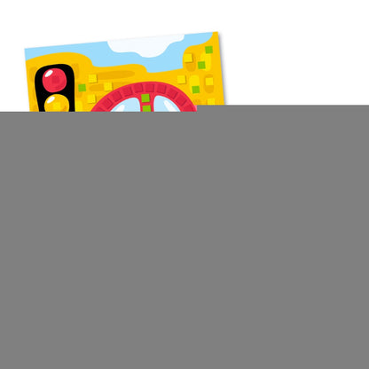 ДК.Набор для творчества. Аппликация "Машина" (4 цв, 200 эл) арт.02776