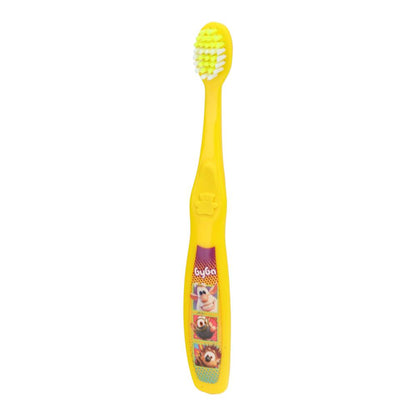 Зубная щетка фигурная для детей БУБА желтая MASTER DENT в кор.24*12шт