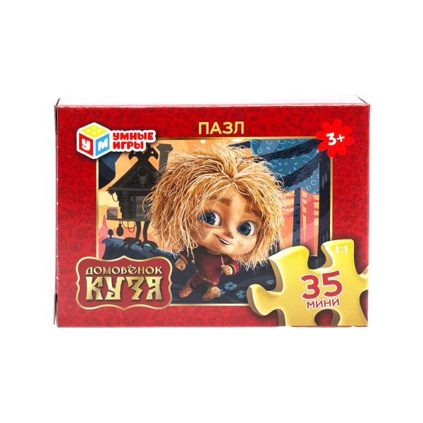 МИКС № 19. Пазлы в коробке 35 деталей 4 в 1. 90х65х25 мм. Умные игры в уп.32шт в кор.8уп