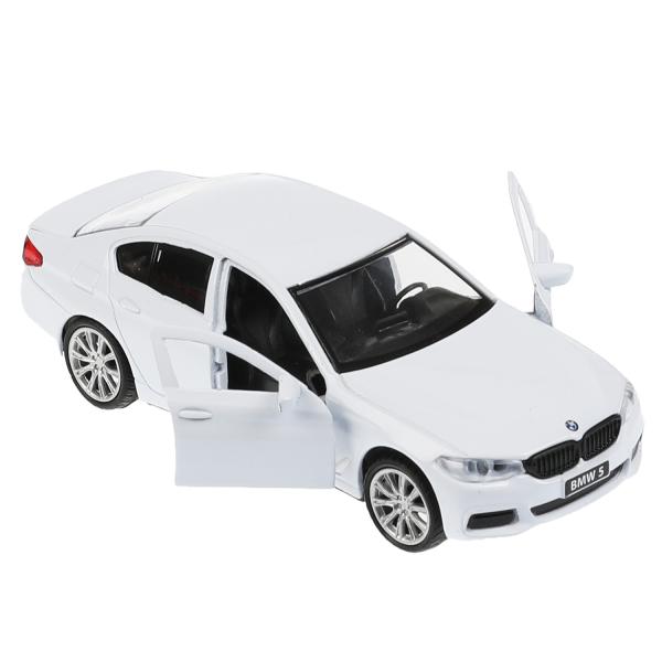 5ER-12-WH319646 Машина металл BMW 5-ER SEDAN M-SPORT 12 см, двери, багаж, бел, кор. Технопарк в кор.