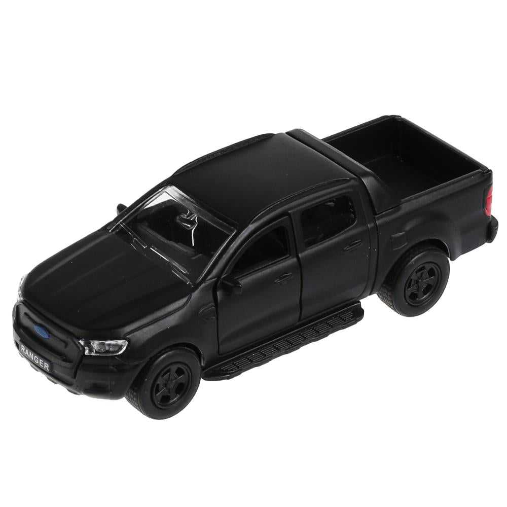 Машина металл FORD ranger ПИКАП, 12 см, .дв., баг., инерц., черый мат., кор. Технопарк в кор.2*24шт