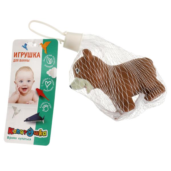 Игрушка для ванны мишка 1 шт. в сетке КАПИТОШКА в кор.100шт