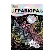 Гравюра эффект пастель 18*24 см кролики кролики МУЛЬТИ АРТ в кор.120шт