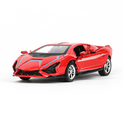 1:32 модель металл свет-звук lamborghini sian 14.9см, двери, инерция, багаж. - в кор.2*48шт