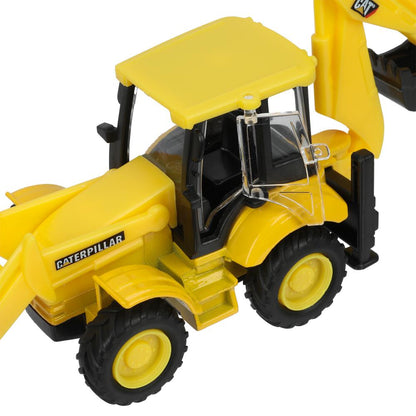 Машина металл caterpillar экскаватор-погрузчик, 15 см, дверь, инерция Технопарк в кор.2*24шт