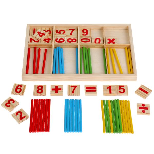 Игрушка деревянная Ми-ми-мишки счетный набор Буратино в кор.120шт