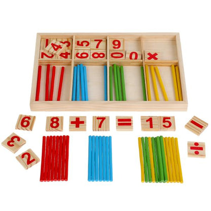 Игрушка деревянная Ми-ми-мишки счетный набор Буратино в кор.120шт