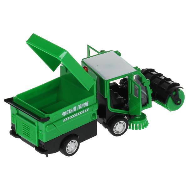 VACCAR-12SL-GN 317735 Машина металл свет-звук УБОРОЧНАЯ МАШИНА 15,5 см, двери, багаж, зелен, кор. Те