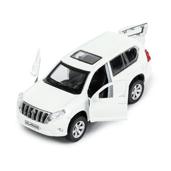 Машина металл "TOYOTA PRADO", длина 12см, открыв. двери, инерц, БЕЛЫЙ в кор.Технопарк в кор.2*36шт