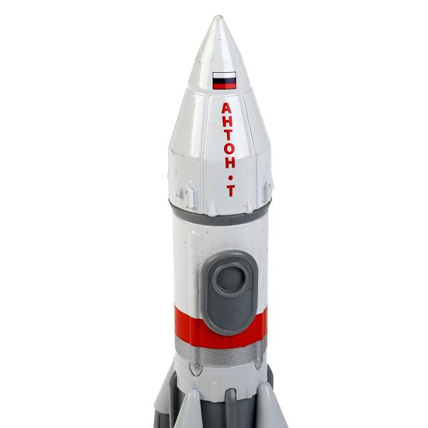 ROCKET-18SL-WHGY Модель металл свет-звук ракета высота 18 см, люк, бело-серый, кор. Технопарк в кор.